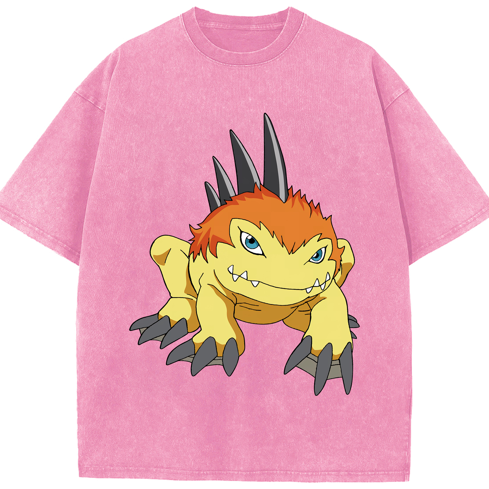 （画像用） Digimon デジタルモンスター/デジモン 綿100% ヴィンテージ風 半袖Tシャツ（フロントプリント）